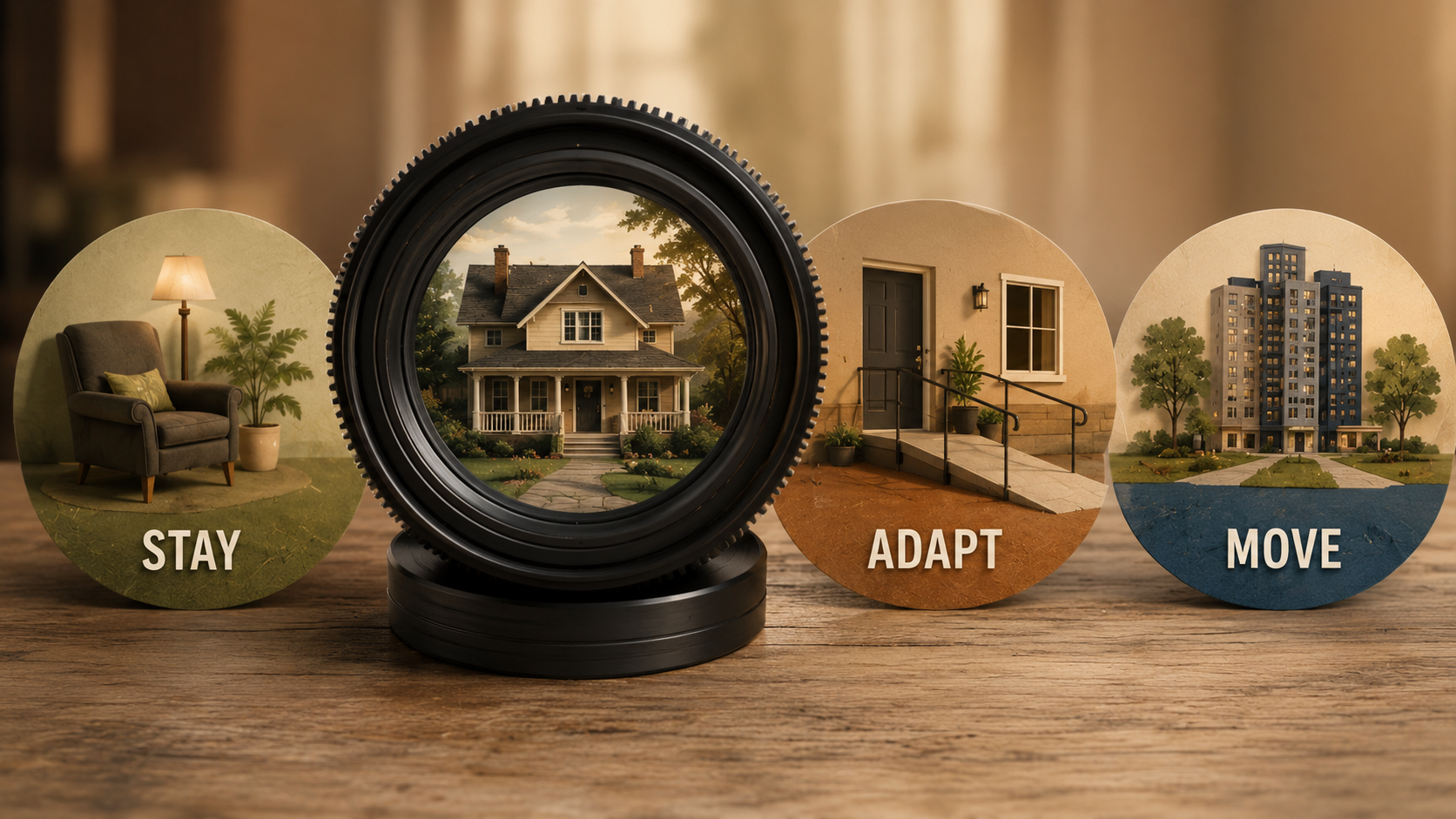 A home viewed alongside stay, adapt, and move choices.