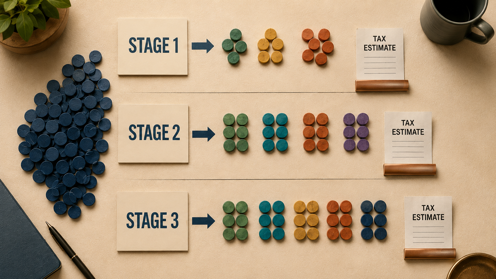 A concentrated stock position is diversified in stages while taxes are reviewed.