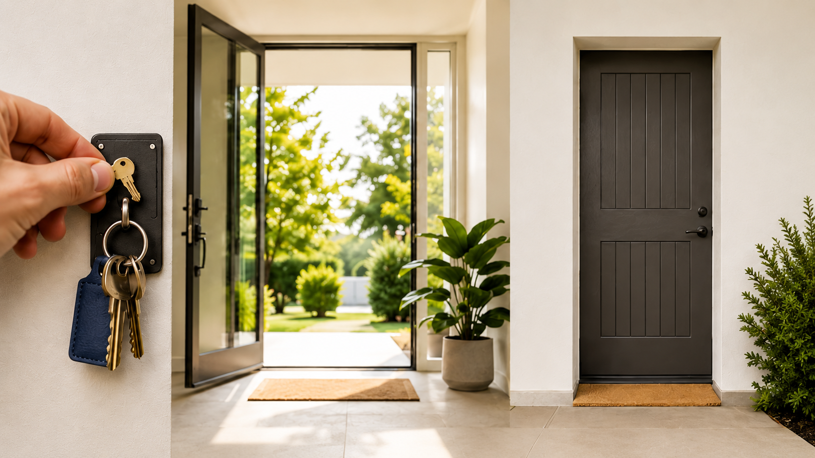 A selected key opens the estate-administration path reached by a properly funded trust.