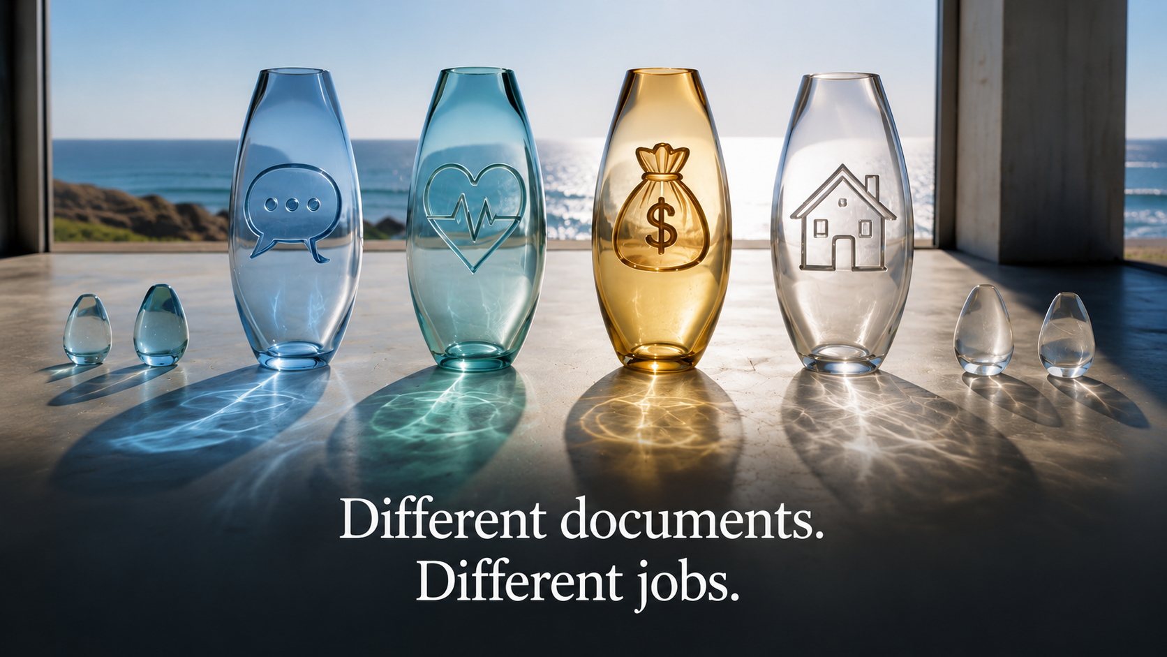 Vessels representing estate roles and backup decision-makers