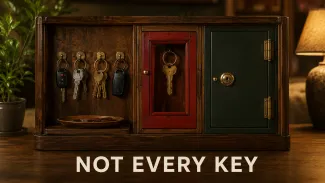 A key cabinet separates shared, emergency, and private access