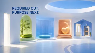 A required doorway opens into four illuminated spaces representing growth, reserves, generosity, and planned needs.