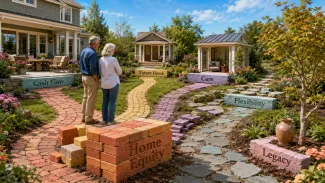 A couple stands beside a finite stack labeled Home Equity as five paths lead toward Cash Flow, Future Home, Care, Flexibility, and Legacy.