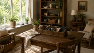 A quiet sunlit room with a wooden organizer on a table suggests that retirement spending becomes clearer when household needs are viewed in context, not reduced to one rule of thumb.