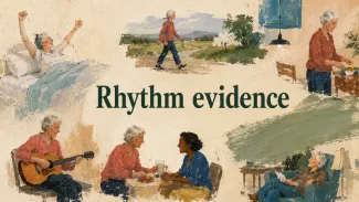 A painted sequence follows an older woman through an ordinary work-free day, gathering evidence about her potential retirement rhythm.