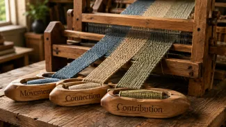 Weaving three parts together. Movement, Connection, and Contribution.